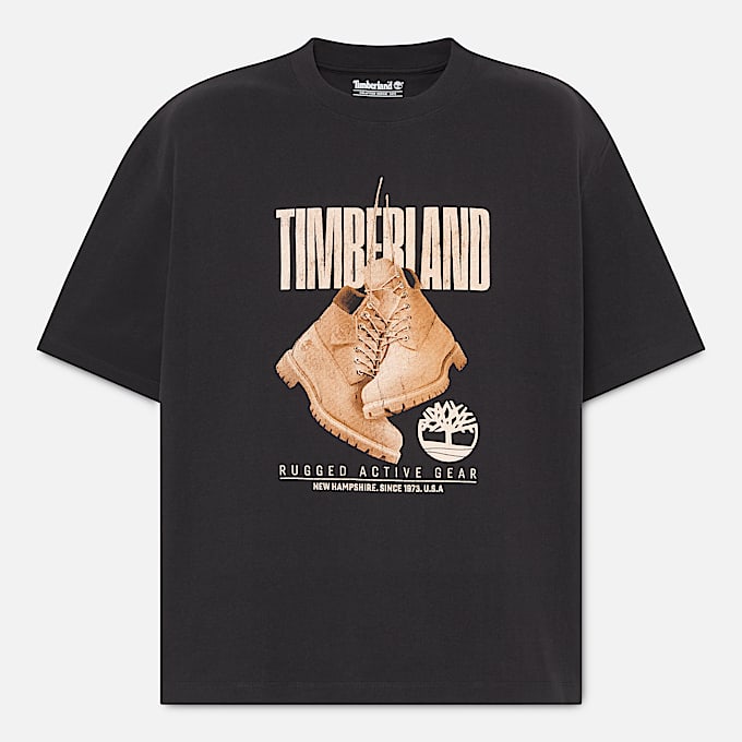 Playera de manga corta Rugged Boot para Hombre TBL Negro HERO