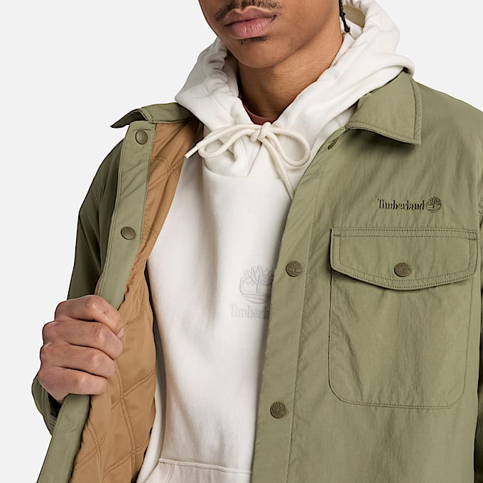 Mens Water Repellent Insulated Shacket TBL Deep Lichen Green ALT3