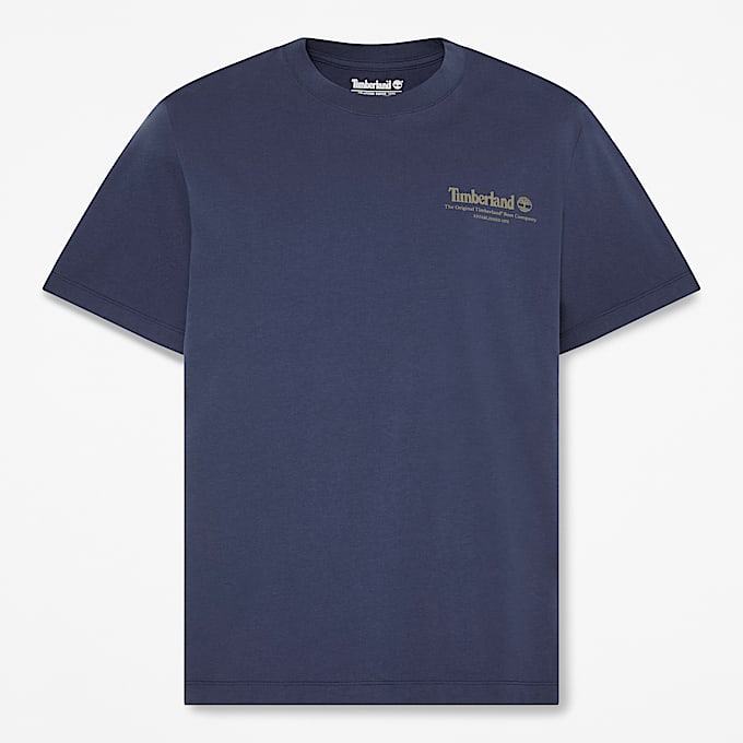 Mens Bootmakers ShortSleeve Graphic TShirt TBL Mood Indigo HERO