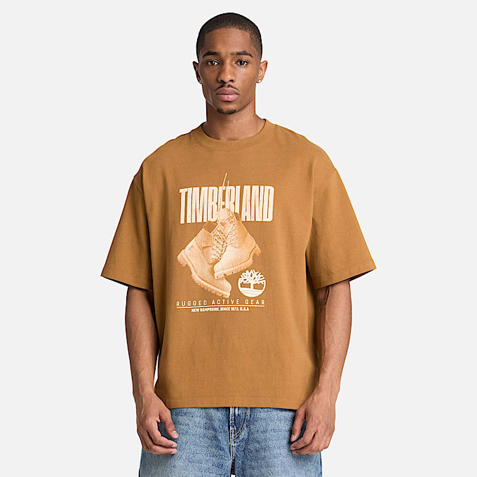 Playera de manga corta Rugged Boot para Hombre TBL Trigo oscuro ALT1
