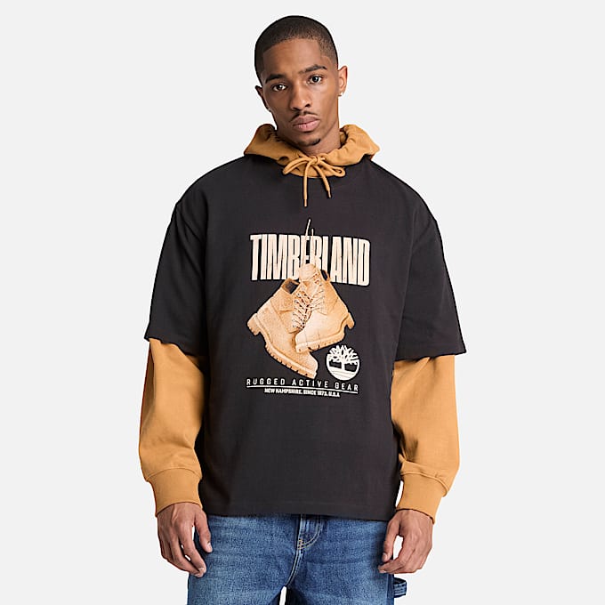 Playera de manga corta Rugged Boot para Hombre TBL Negro ALT1