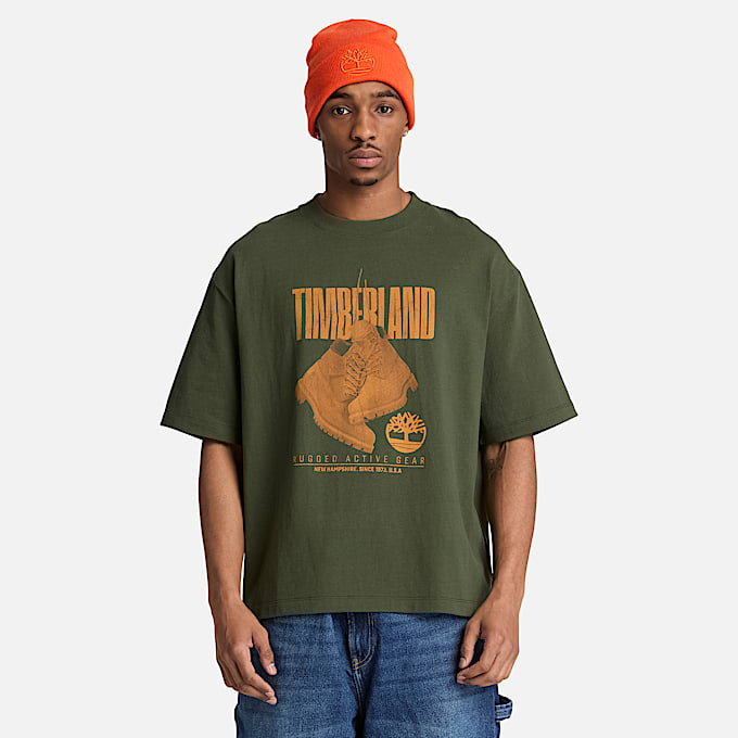 Playera de manga corta Rugged Boot para Hombre TBL Verde oscuro ALT1