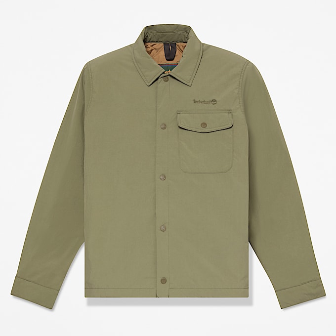 Mens Water Repellent Insulated Shacket TBL Deep Lichen Green HERO