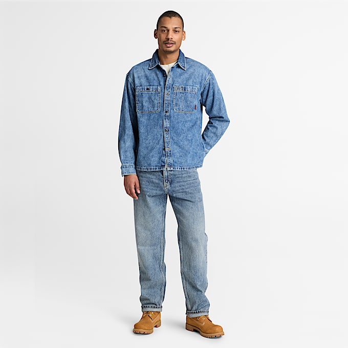 Mens Denim Pocket Shirt TBL Harbor Blue Wash ALT2