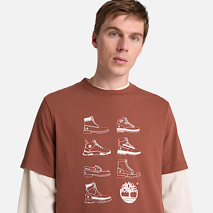 Mens Iconic Footwear ShortSleeve TShirt TBL Brown ALT3