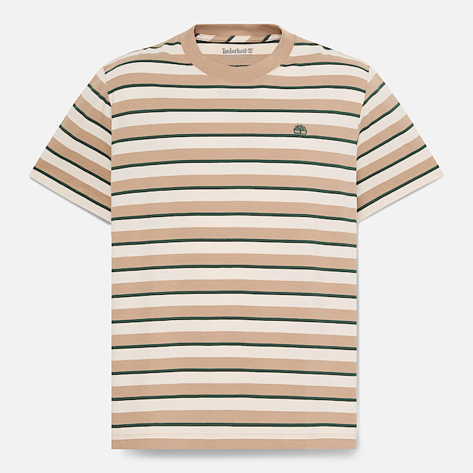 Mens Stripe ShortSleeve TShirt TBL Earth Brown HERO