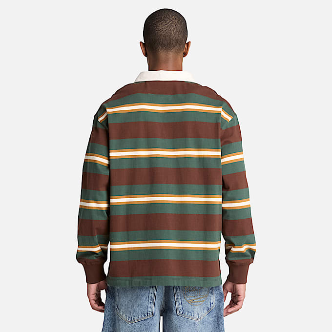 Mens LongSleeve Rugby Polo TBL Chicory Coffee Brown ALT8