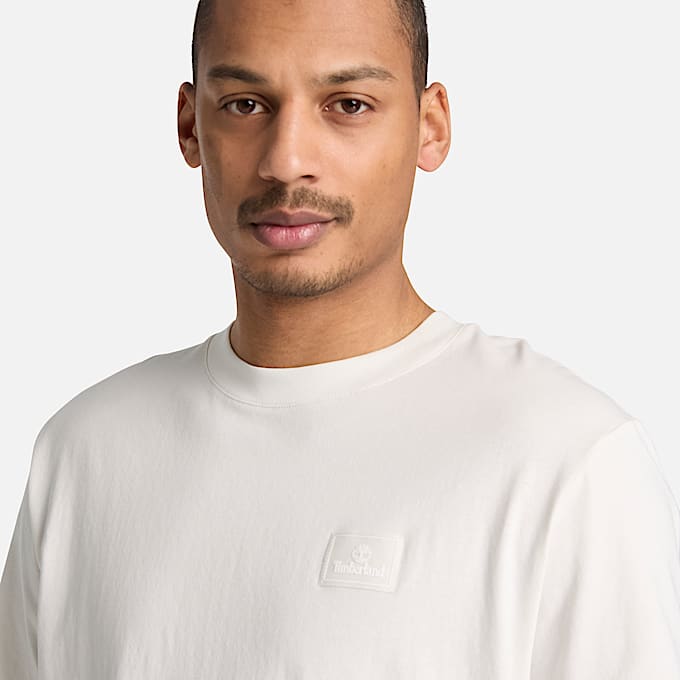 Mens Silicon Badge ShortSleeve TShirt TBL Vintage White ALT3