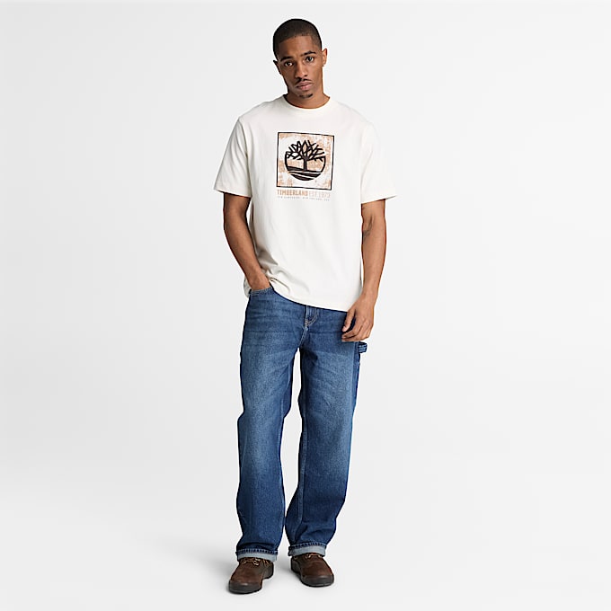 Mens Stack Logo Graphic ShortSleeve TShirt TBL Vintage White ALT2