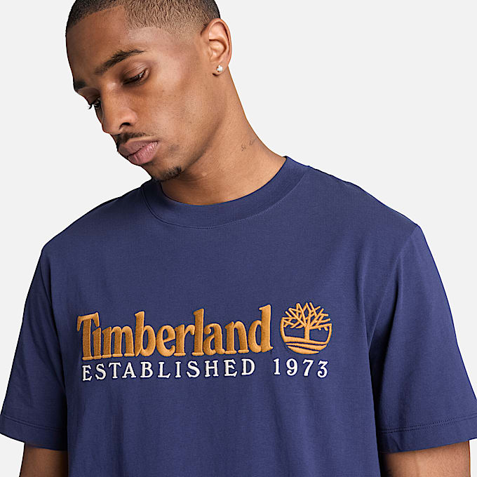 Mens Established 1973 Embroidered ShortSleeve TShirt TBL Dark Navy ALT3