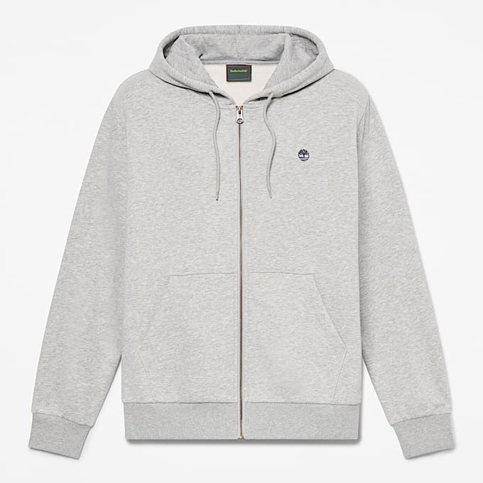 Haut  capuchon Oyster River  glissire avec logo pour hommes TBL Chin gris moyen HERO