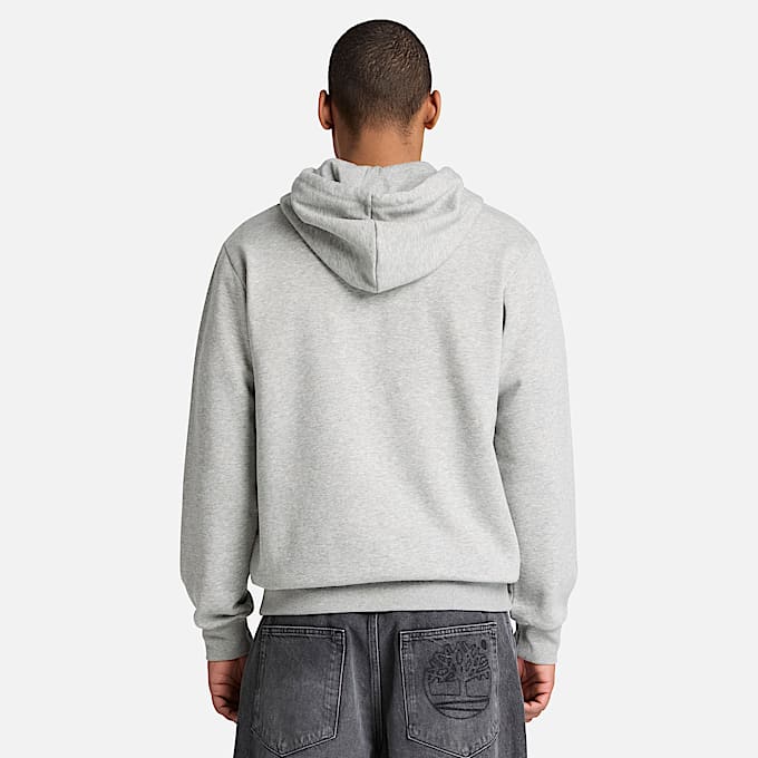 Haut  capuchon Oyster River  glissire avec logo pour hommes TBL Chin gris moyen ALT8