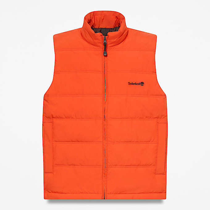 Mens Axis Peak Water Repellent Puffer Vest TBL Pureed Pumpkin HERO