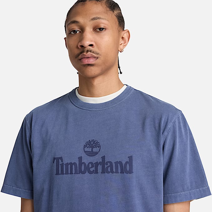 Mens South Cabot Garment Dye ShortSleeve TShirt TBL Dark Navy Wash ALT3