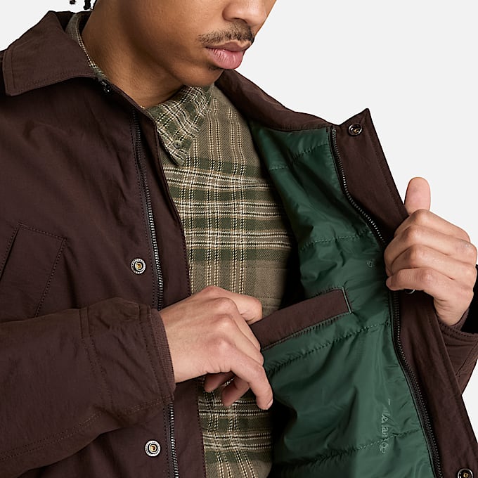 Mens Wenham Insulated Field Coat TBL Dark Brown ALT3
