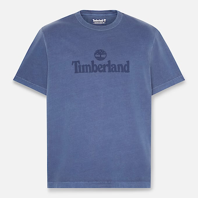 Mens South Cabot Garment Dye ShortSleeve TShirt TBL Dark Navy Wash HERO