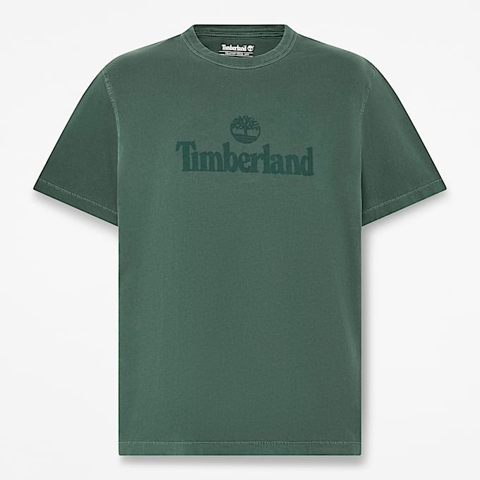 Mens South Cabot Garment Dye ShortSleeve TShirt TBL Dark Teal Wash HERO