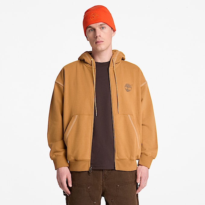 Mens Iconic FullZip Hoodie TBL Wheat ALT1