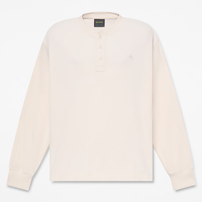 Mens Wharf River Waffle LongSleeve Polo TBL White Smoke HERO