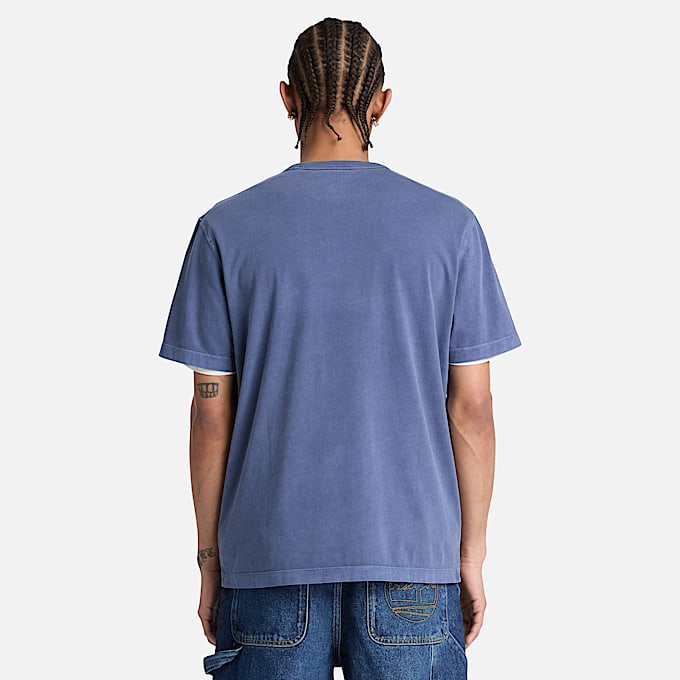 Mens South Cabot Garment Dye ShortSleeve TShirt TBL Dark Navy Wash ALT8