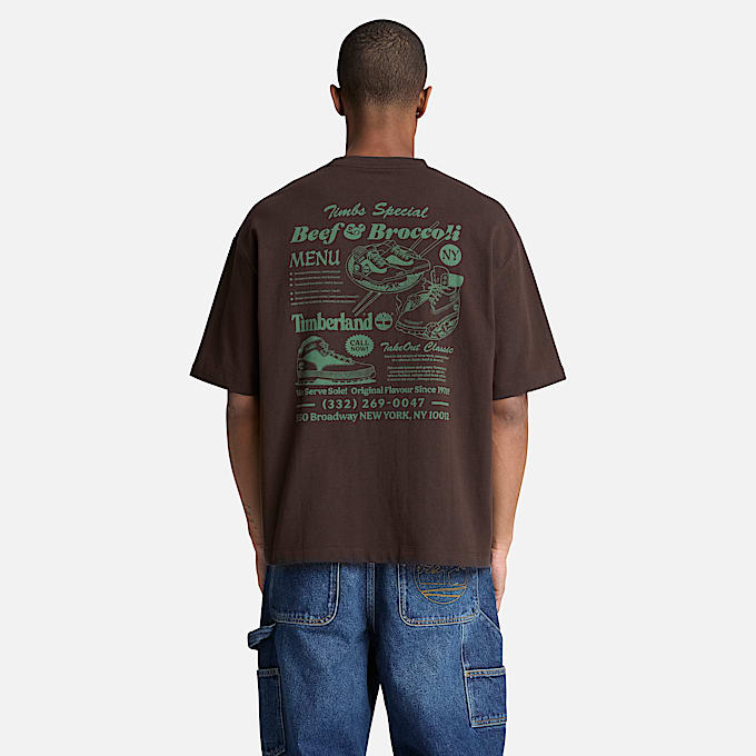 Mens Beef Broccoli Graphic TShirt TBL Dark Brown ALT8