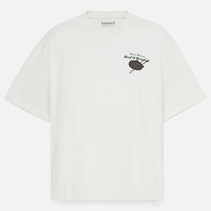 Mens Beef Broccoli Graphic TShirt TBL Vintage White HERO