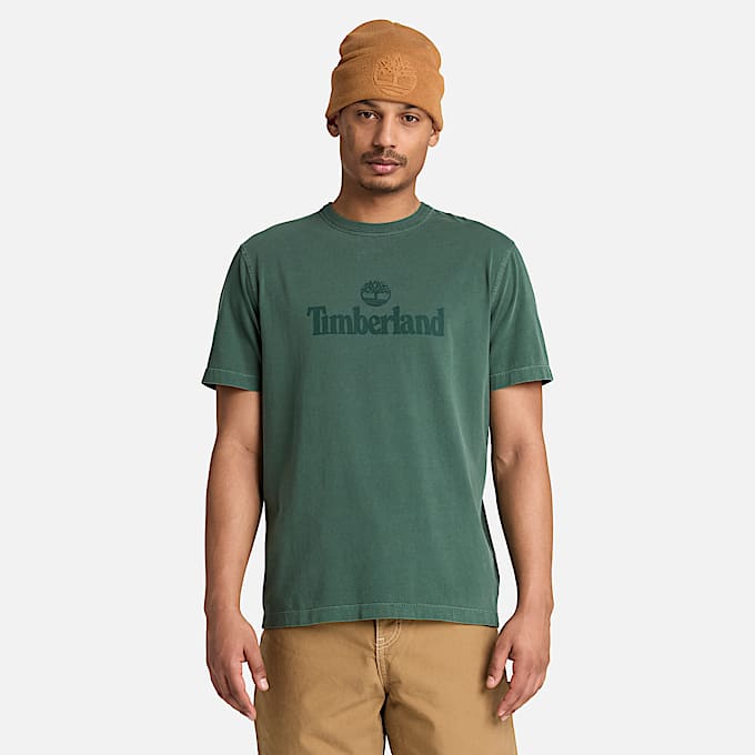 Mens South Cabot Garment Dye ShortSleeve TShirt TBL Dark Teal Wash ALT1