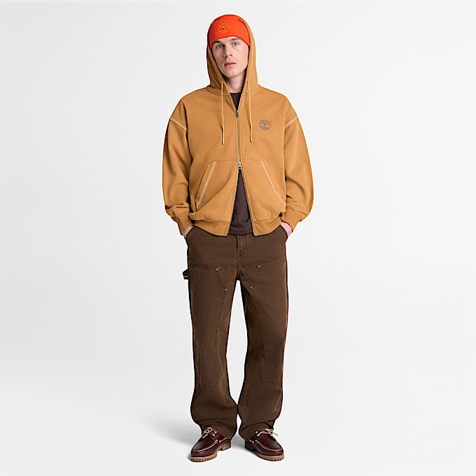 Mens Iconic FullZip Hoodie TBL Wheat ALT2