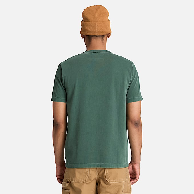Mens South Cabot Garment Dye ShortSleeve TShirt TBL Dark Teal Wash ALT8
