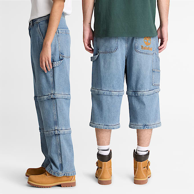 Timberland x BEAMS Denim Carpenter ZipOff Pant TBL Light Wash ALT2