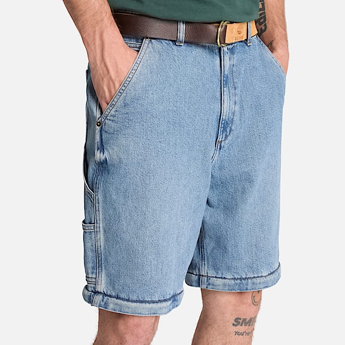 Timberland x BEAMS Denim Carpenter ZipOff Pant TBL Light Wash ALT5