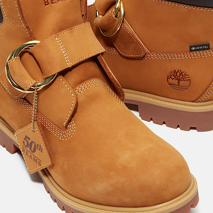Mens Timberland x BEAMS Buckle Boot with GORETEX Membrane TBL Wheat NubuckBrown ALT15