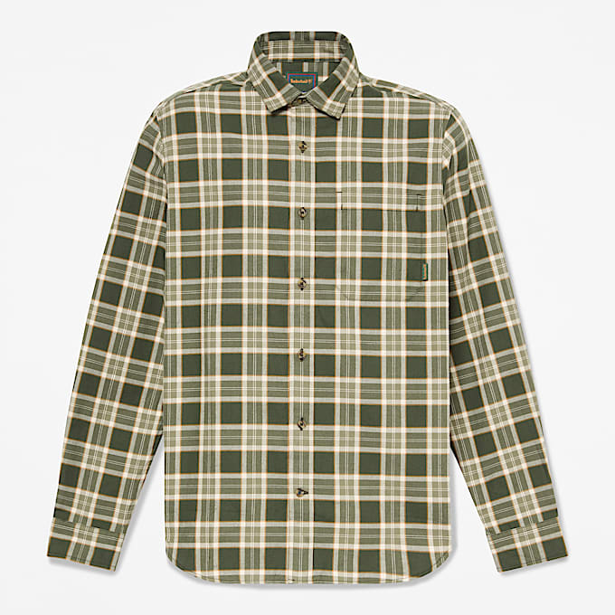 Chemise  carreaux en flanelle paisse pour hommes TBL Vert fonc HERO