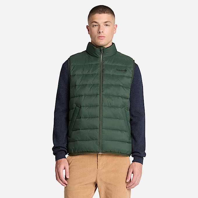 Mens Lightweight Puffer Vest TBL Dark Green ALT1