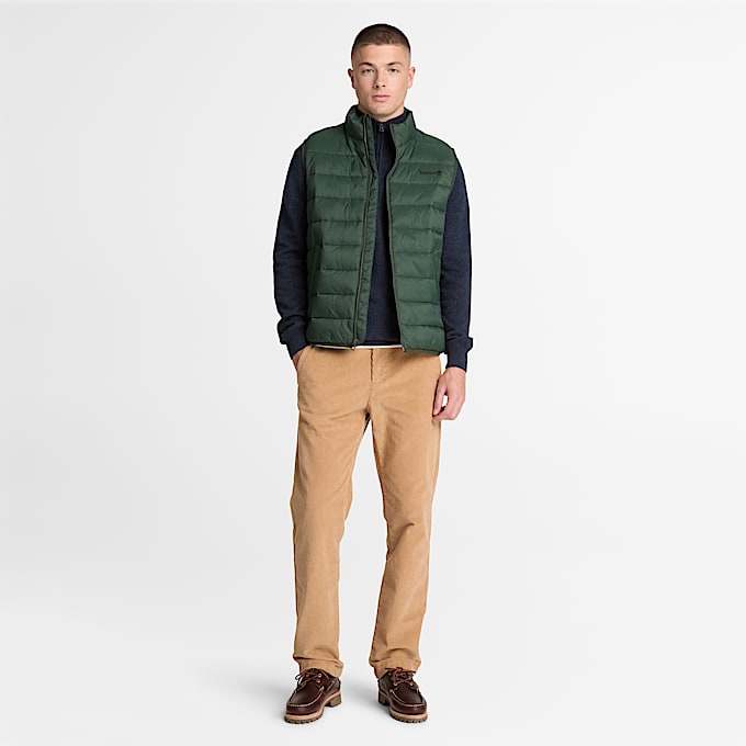 Mens Lightweight Puffer Vest TBL Dark Green ALT2