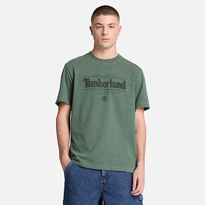 Mens Garment Dye ShortSleeve TShirt TBL Dark Green ALT1