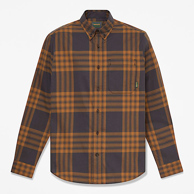 Mens Check Twill Shirt TBL Vintage Black HERO