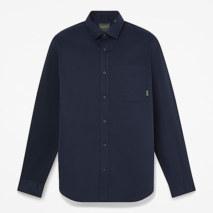 Mens Twill LongSleeve Shirt TBL Dark Sapphire HERO