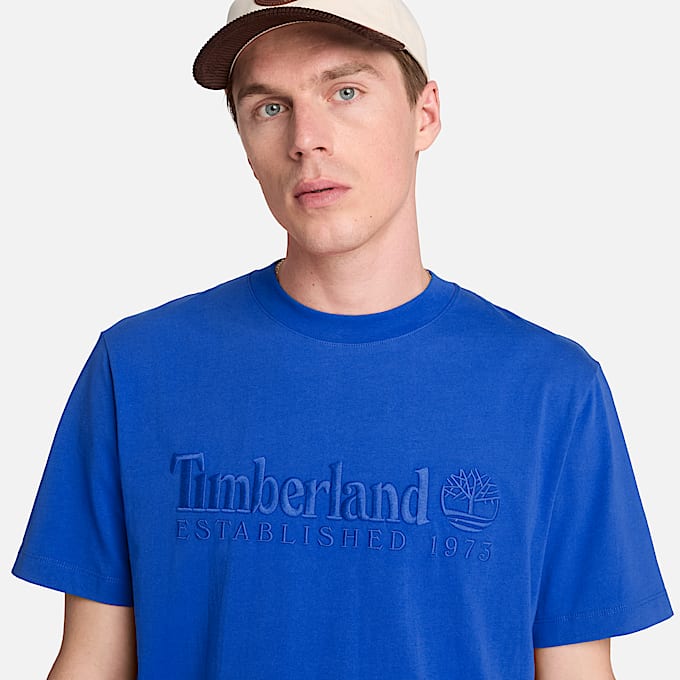 Mens Established 1973 Embroidered ShortSleeve TShirt TBL Cobalt Blue ALT3