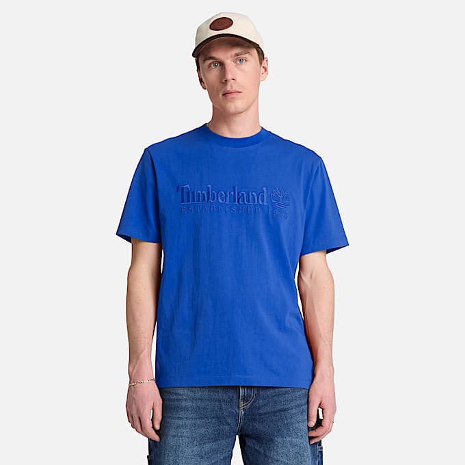 Mens Established 1973 Embroidered ShortSleeve TShirt TBL Cobalt Blue ALT1