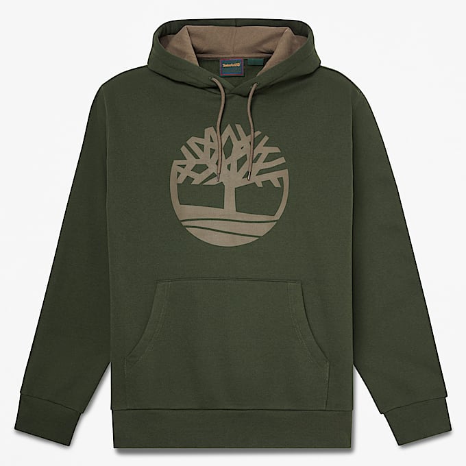Mens Northwood Tree Logo Hoodie TBL Dark Green HERO