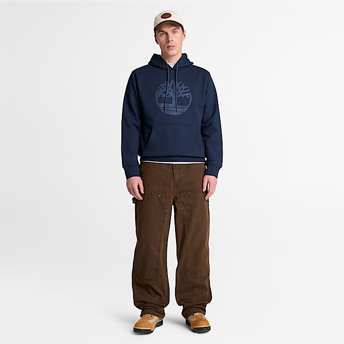 Mens Northwood Tree Logo Hoodie TBL Dark Sapphire ALT2