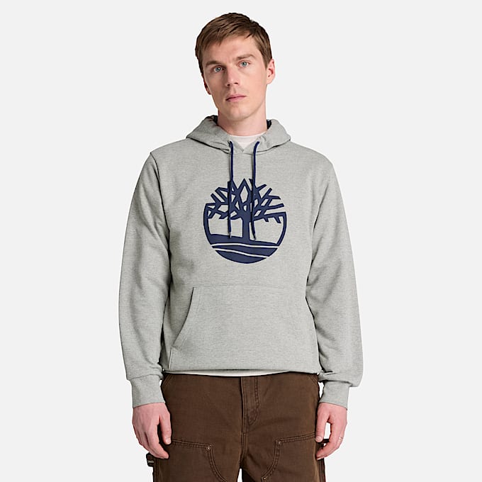 Mens Northwood Tree Logo Hoodie TBL Medium Grey Heather ALT1