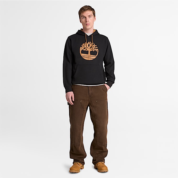 Mens Northwood Tree Logo Hoodie TBL Black ALT2