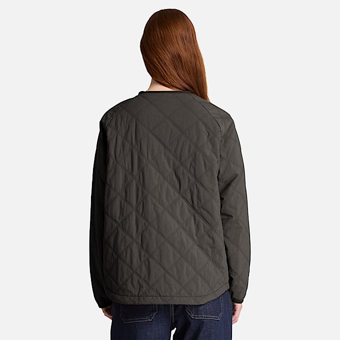 Womens Water Repellent Quilted Jacket TBL Vintage Black ALT8