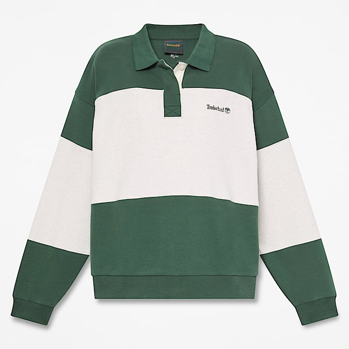 Womens Rugby Polo Sweatshirt TBL SycamoreLight Oatmeal Heather HERO