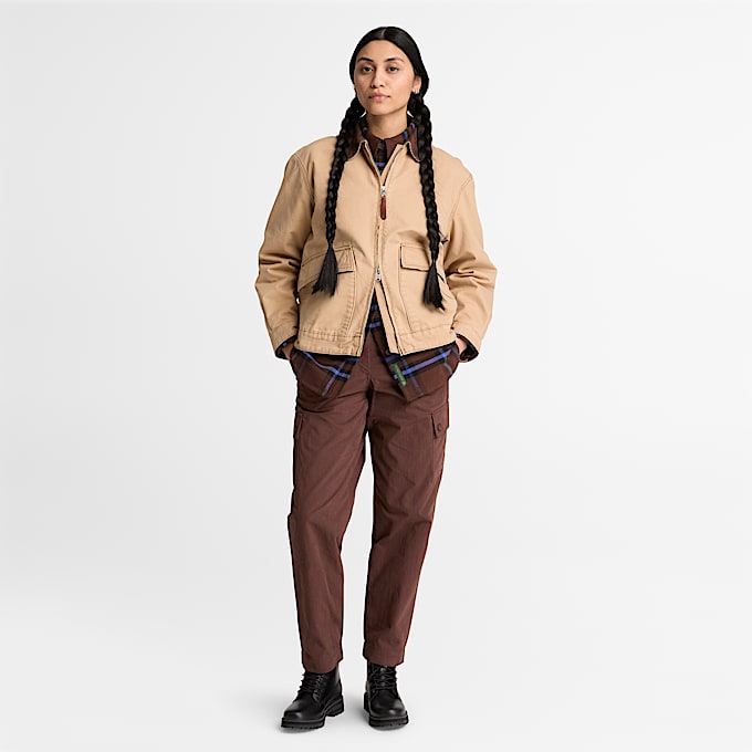 Chamarra de lona lavada Strafford 20 para Mujer TBL Marrn tierra ALT2