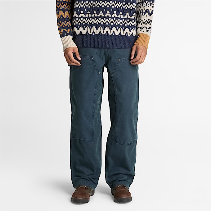 Mens Rindge Double Knee Canvas Carpenter Pant TBL Dark Navy ALT1