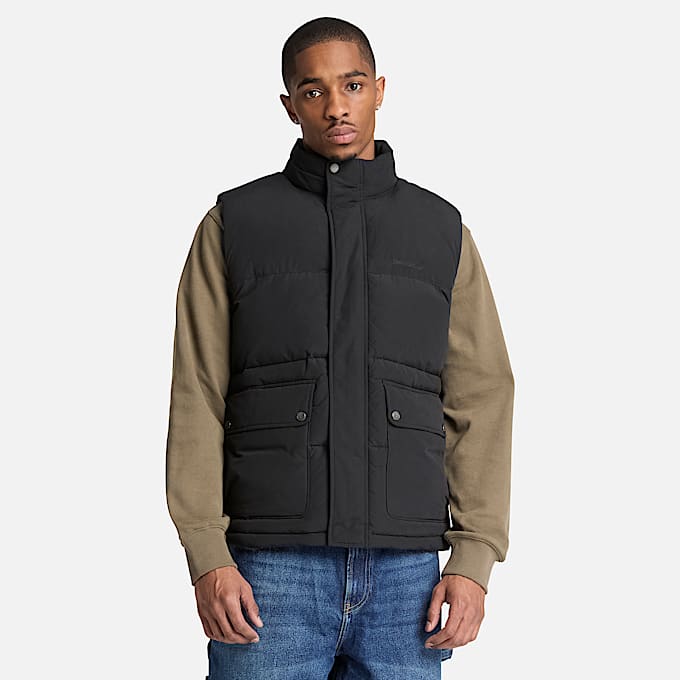 Mens South Twin Water Repellent Puffer Vest TBL Black ALT1