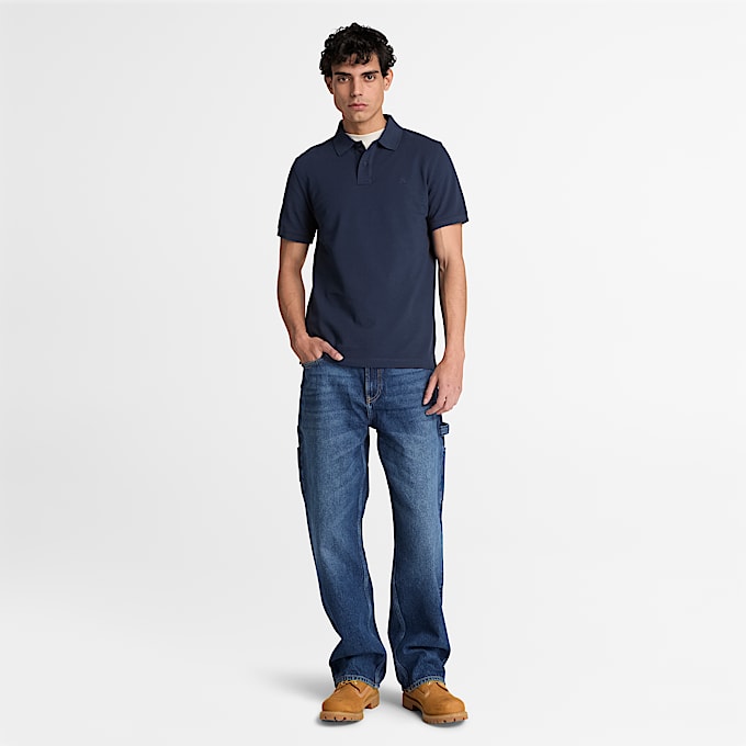 Mens Oyster River Regular ShortSleeve Polo TBL Dark Sapphire ALT2